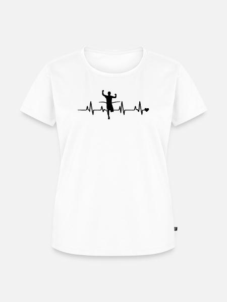 läufer - Frauen Premium Bio T-Shirt - Weiß