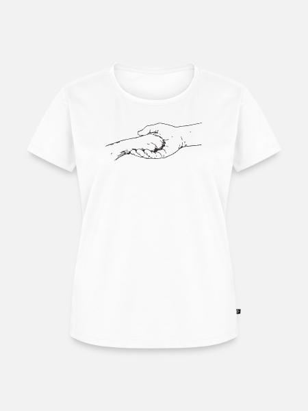 hand-pfote_1 - Frauen Premium Bio T-Shirt - Weiß