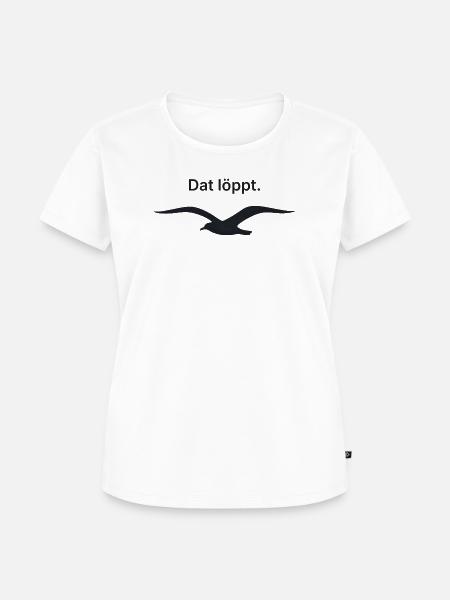 Dat löppt. - Plattdeutsch Norddeutschland Möwe - Frauen Premium Bio T-Shirt - Weiß