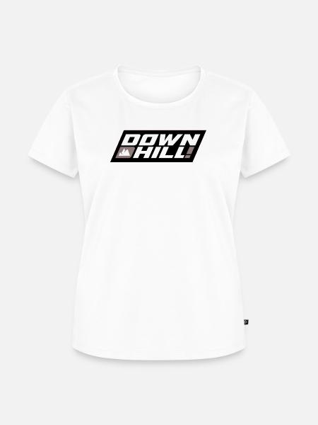 Downhill Bergtrail Logo - Frauen Premium Bio T-Shirt - Weiß