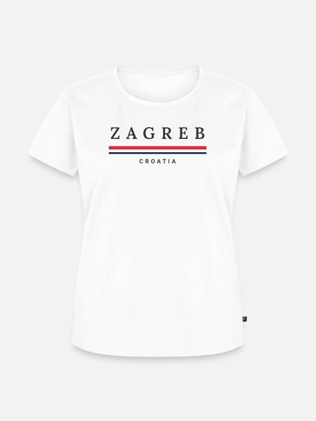 Stadt Zagreb, Kroatien - Frauen Premium Bio T-Shirt - Weiß