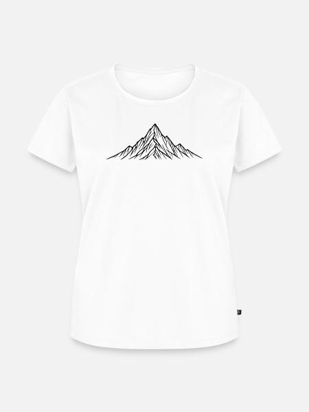 Nachtliche Bergsilhouette - Frauen Premium Bio T-Shirt - Weiß
