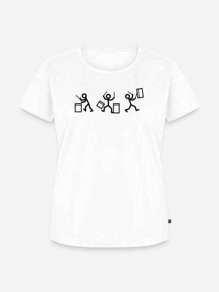 Drei Drummer - Frauen Premium Bio T-Shirt - Weiß