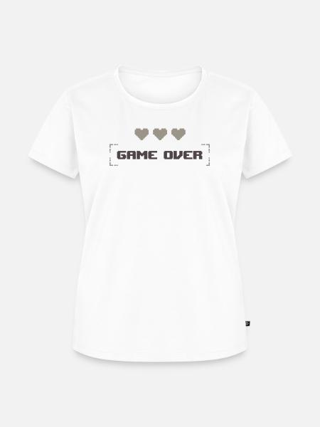 Game Over - Spiel vorbei - Frauen Premium Bio T-Shirt - Weiß