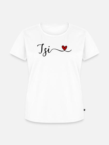 Isi mit Herz - Frauen Premium Bio T-Shirt - Weiß