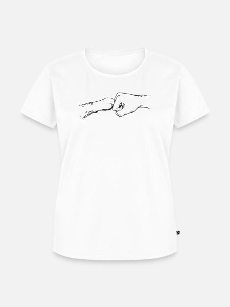 hand-pfote_faust - Frauen Premium Bio T-Shirt - Weiß
