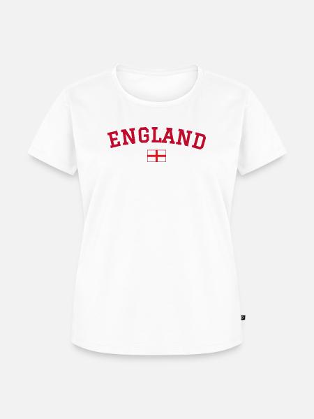 England Flagge Design Rot - Frauen Premium Bio T-Shirt - Weiß