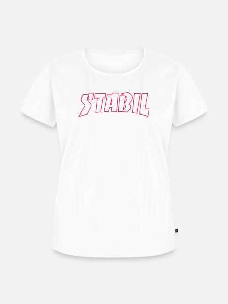 STABIL - SKATE OUTLINE - Frauen Premium Bio T-Shirt - Weiß