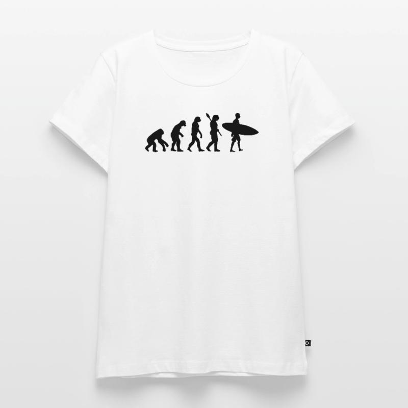 Surfer Funny Human Evolution Women's Premium Organic T-shirt
