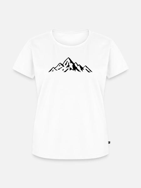 Bergsilhouette - Frauen Premium Bio T-Shirt - Weiß