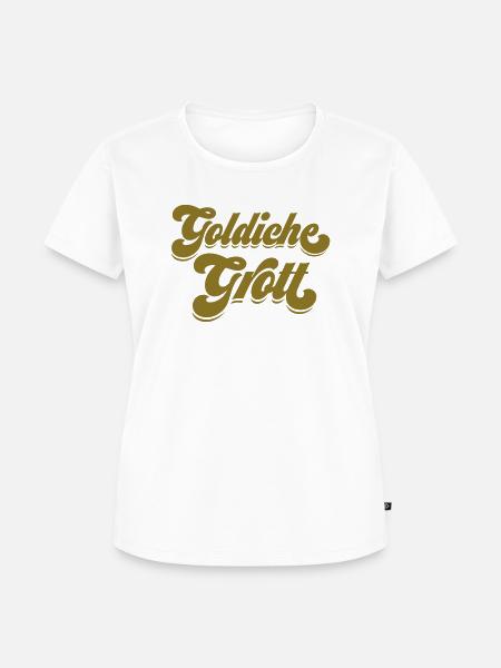 Goldiche Grott - Frauen Premium Bio T-Shirt - Weiß