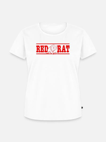 Rotes Ratten-Emblem - Frauen Premium Bio T-Shirt - Weiß
