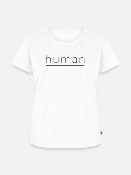 human edel – Statement für Menschenrechte  - Frauen Premium Bio T-Shirt - Weiß