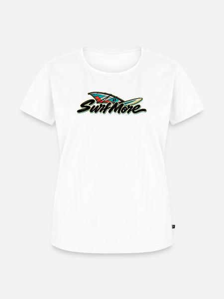 Surf More – Wind Classic - Frauen Premium Bio T-Shirt - Weiß