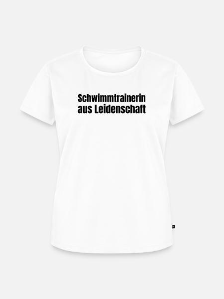 Schwimmtrainerin aus Leidenschaft Verein Geschenk - Frauen Premium Bio T-Shirt - Weiß
