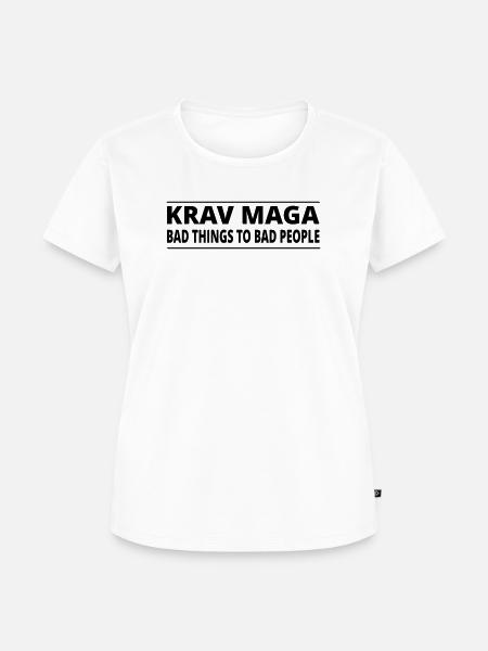 KravMaga | BAD THINGS - Frauen Premium Bio T-Shirt - Weiß
