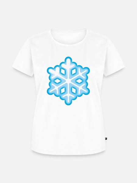 Smiley Snowflake - Frauen Premium Bio T-Shirt - Weiß