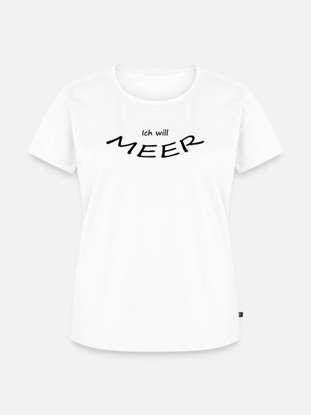 ICH WILL MEER - Frauen Premium Bio T-Shirt - Weiß