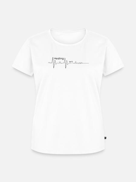 Die Heilung ist nicht linear – Kardiogramm - Frauen Premium Bio T-Shirt - Weiß
