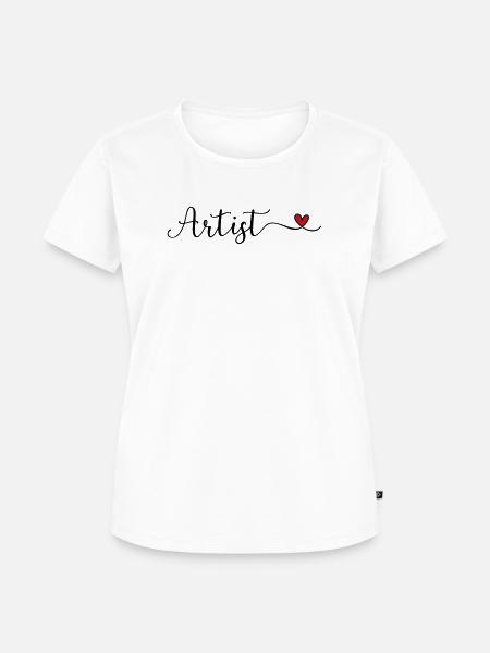 Künstler mit Herz - Frauen Premium Bio T-Shirt - Weiß