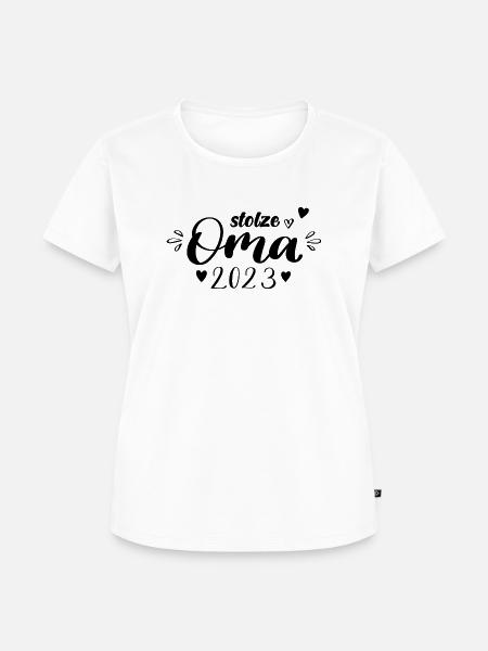 stolze Oma 2023 - Frauen Premium Bio T-Shirt - Weiß