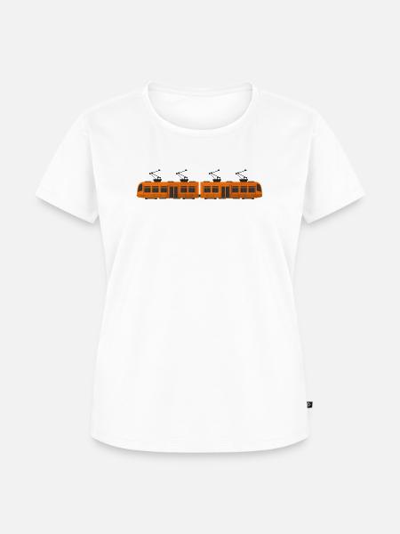 Straßenbahn - Frauen Premium Bio T-Shirt - Weiß