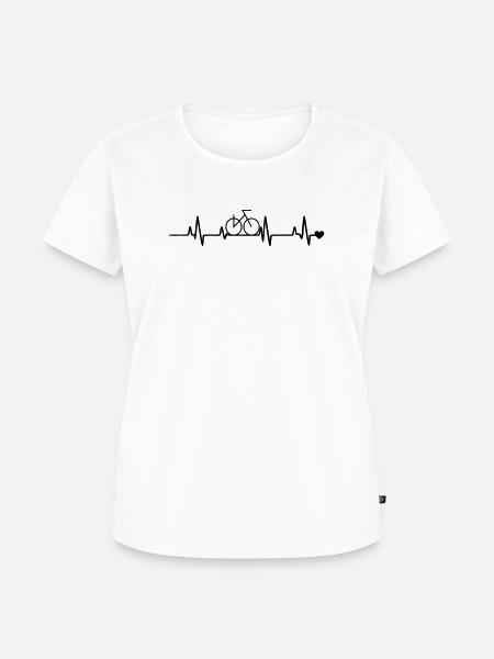  Fahrrad Radfahrer  - Frauen Premium Bio T-Shirt - Weiß