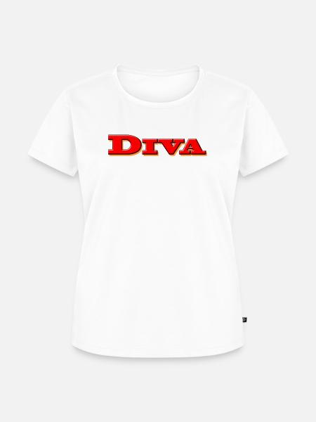 DIVA - Frauen Premium Bio T-Shirt - Weiß
