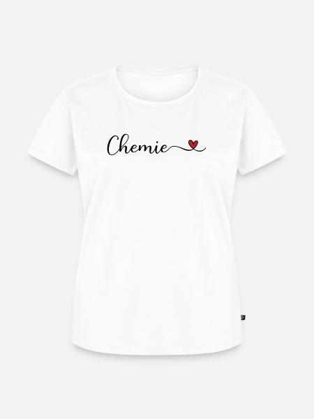 Chemie mit Herz - Frauen Premium Bio T-Shirt - Weiß