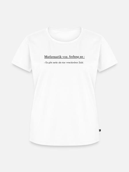Mathematik von Anfang an - Frauen Premium Bio T-Shirt - Weiß