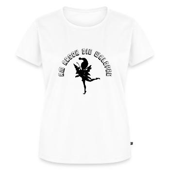 AM ARSCH DIE WALDFEE (b) - Frauen Premium Bio T-Shirt - Weiß - Vorne - AI Model Female 172 dark (172cm)