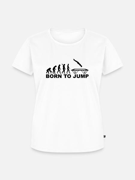 Trampolin - Frauen Premium Bio T-Shirt - Weiß