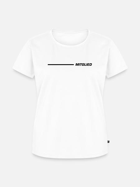 Mitglied Schriftzug Linie Schwarz - Frauen Premium Bio T-Shirt - Weiß