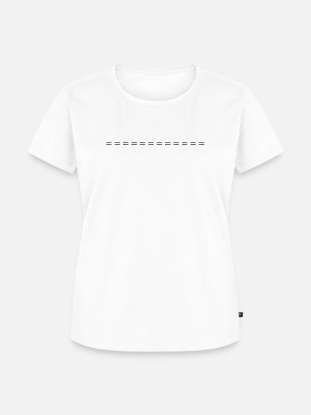 Linie gestrichelt - Frauen Premium Bio T-Shirt - Weiß