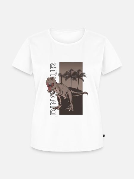 Dino Dinosaurs Dinosaur - Frauen Premium Bio T-Shirt - Weiß