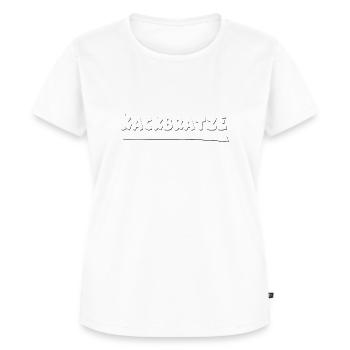 Kackbratze - Frauen Premium Bio T-Shirt - Weiß - Vorne - AI Model Female 172 dark (172cm)