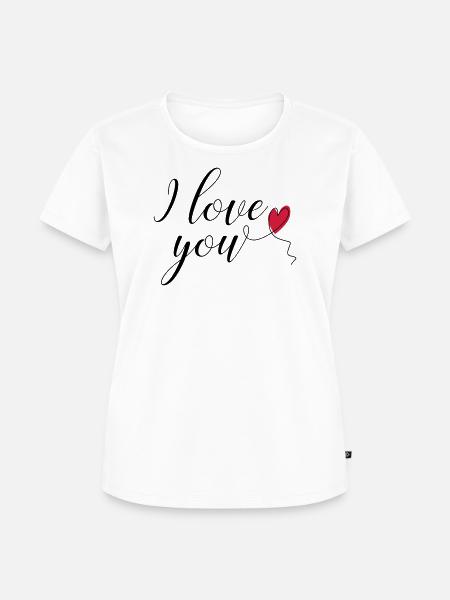 i love you - Frauen Premium Bio T-Shirt - Weiß