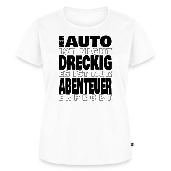 Mein Auto ist nicht dreckig - Frauen Premium Bio T-Shirt - Weiß - Vorne - AI Model Female 172 dark (172cm)