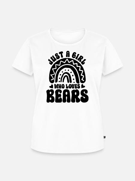 Bärenliebe Boho Spruch - Frauen Premium Bio T-Shirt - Weiß