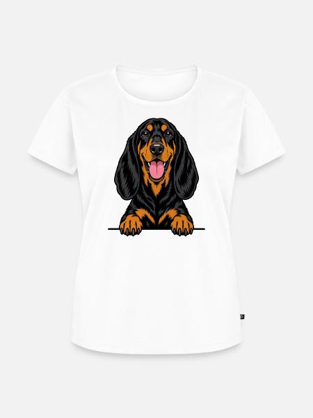 Black and Tan Coonhound - Frauen Premium Bio T-Shirt - Weiß