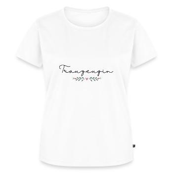Trauzeugin / Team Braut / Crew / JGA - Frauen Premium Bio T-Shirt - Weiß - Vorne - AI Model Female 172 dark (172cm)