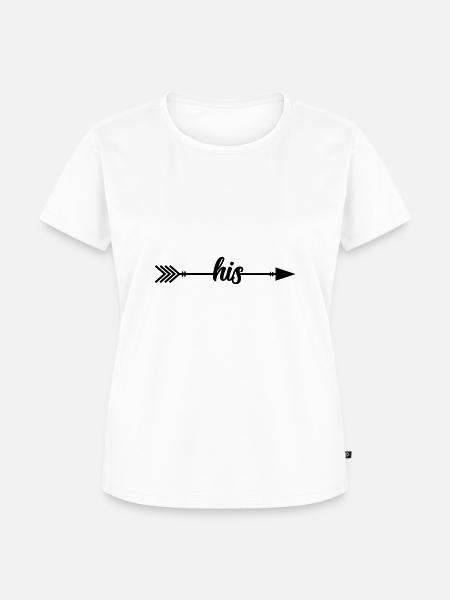 Pfeil His - Frauen Premium Bio T-Shirt - Weiß