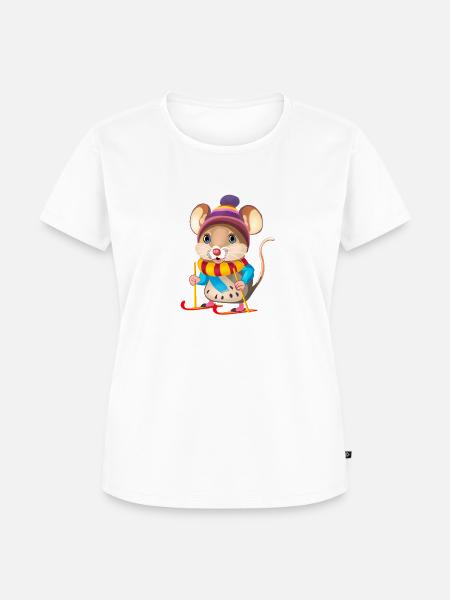 im Schnee - Frauen Premium Bio T-Shirt - Weiß
