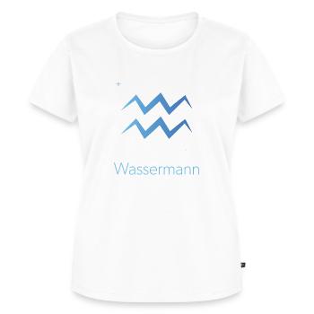 Sternzeichen Wassermann - Frauen Premium Bio T-Shirt - Weiß - Vorne - AI Model Female 172 dark (172cm)