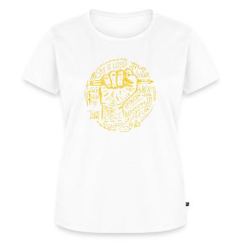 Freedom of Speech - Europe Shirt - Women's Premium Organic T-shirt - white - Front - AI Model Female 172 dark (172cm)