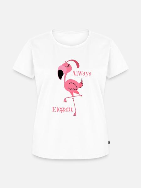 Flamingo - Frauen Premium Bio T-Shirt - Weiß