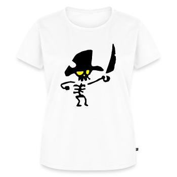 drôle de squelette de pirate - T-shirt Premium bio Femme - blanc - Devant - AI Model Female 172 dark (172cm)