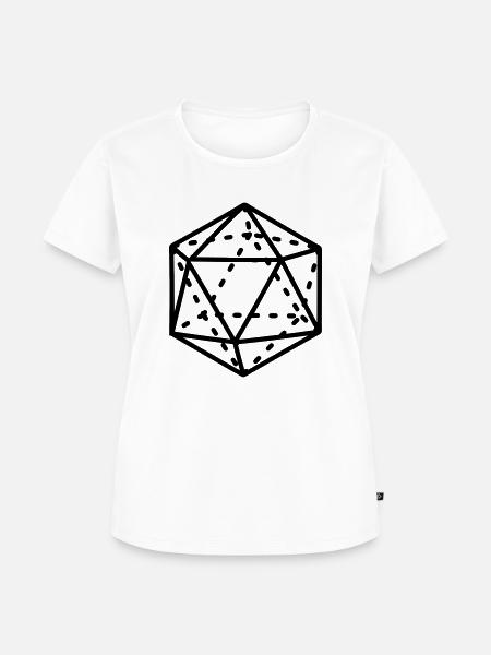 Ikosaeder Mathematik-Formular - Frauen Premium Bio T-Shirt - Weiß