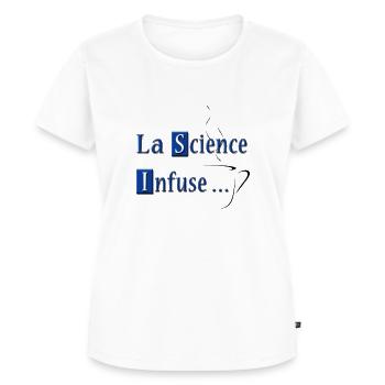 La Science Infuse - T-shirt Premium bio Femme - blanc - Devant - AI Model Female 172 dark (172cm)