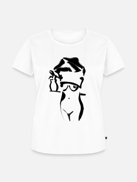Straßenkunst ausziehen - Frauen Premium Bio T-Shirt - Weiß